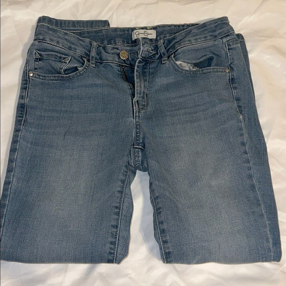 Jessica Simpson Blue Rolled Crop Skinny Jeans - size 4/27